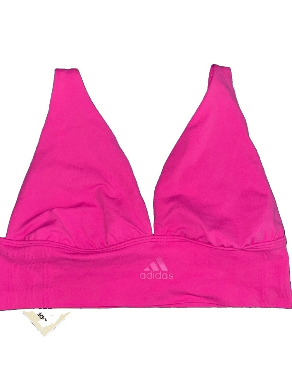 NWT Adidas Bra Large Seamless Long Line Plunge Fuschia NWT